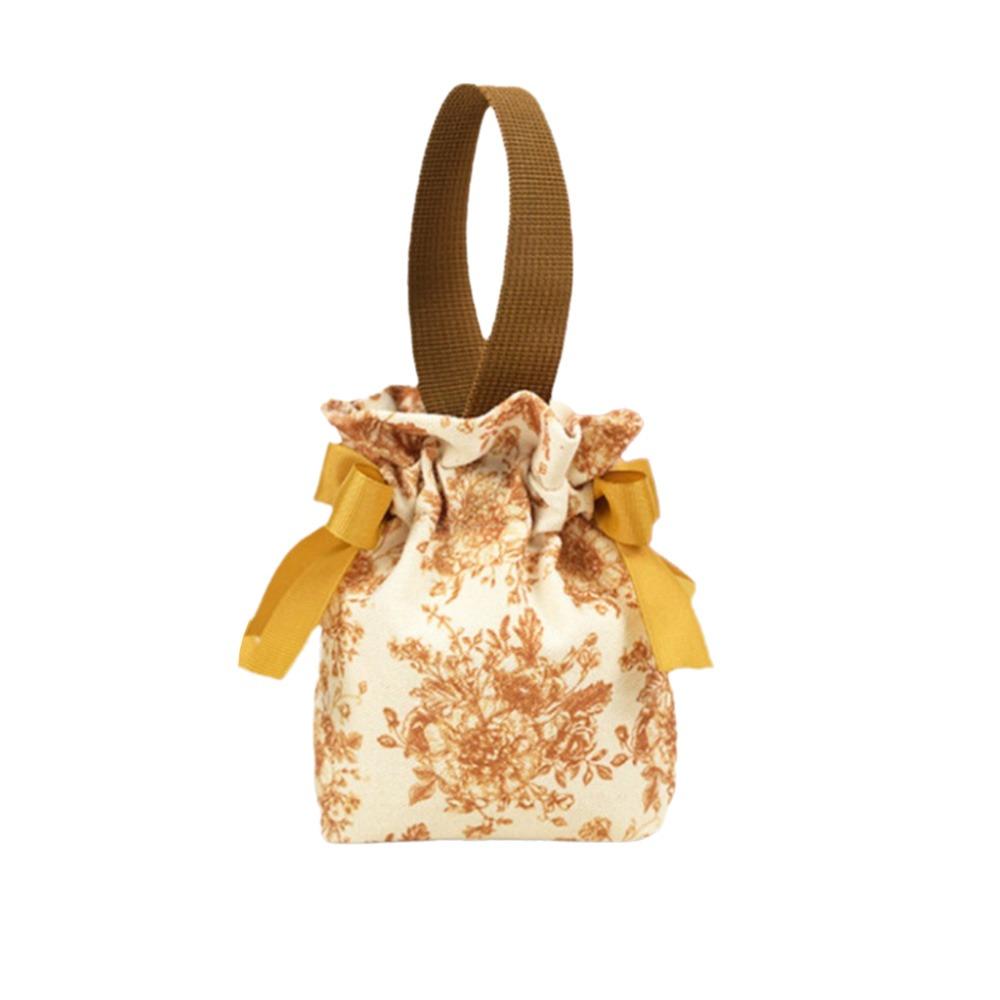 Свадебный мешочек для конфет с бантом Холщовая сумка в китайском стиле Милая маленькая сумочка на запястье Вечеринка