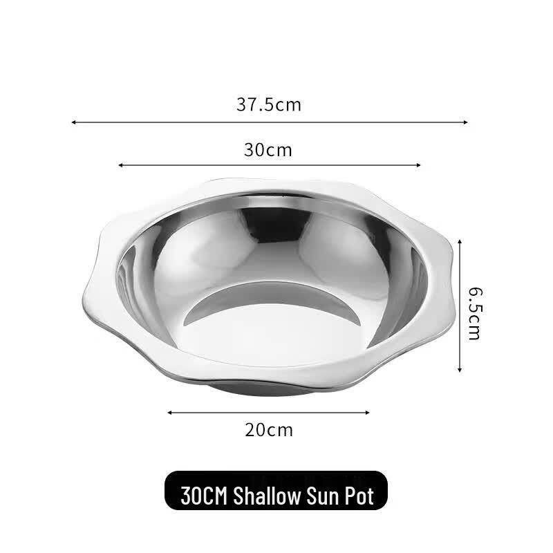 Su Le Stainless Steel 30cm Shallow Serving Basin Set