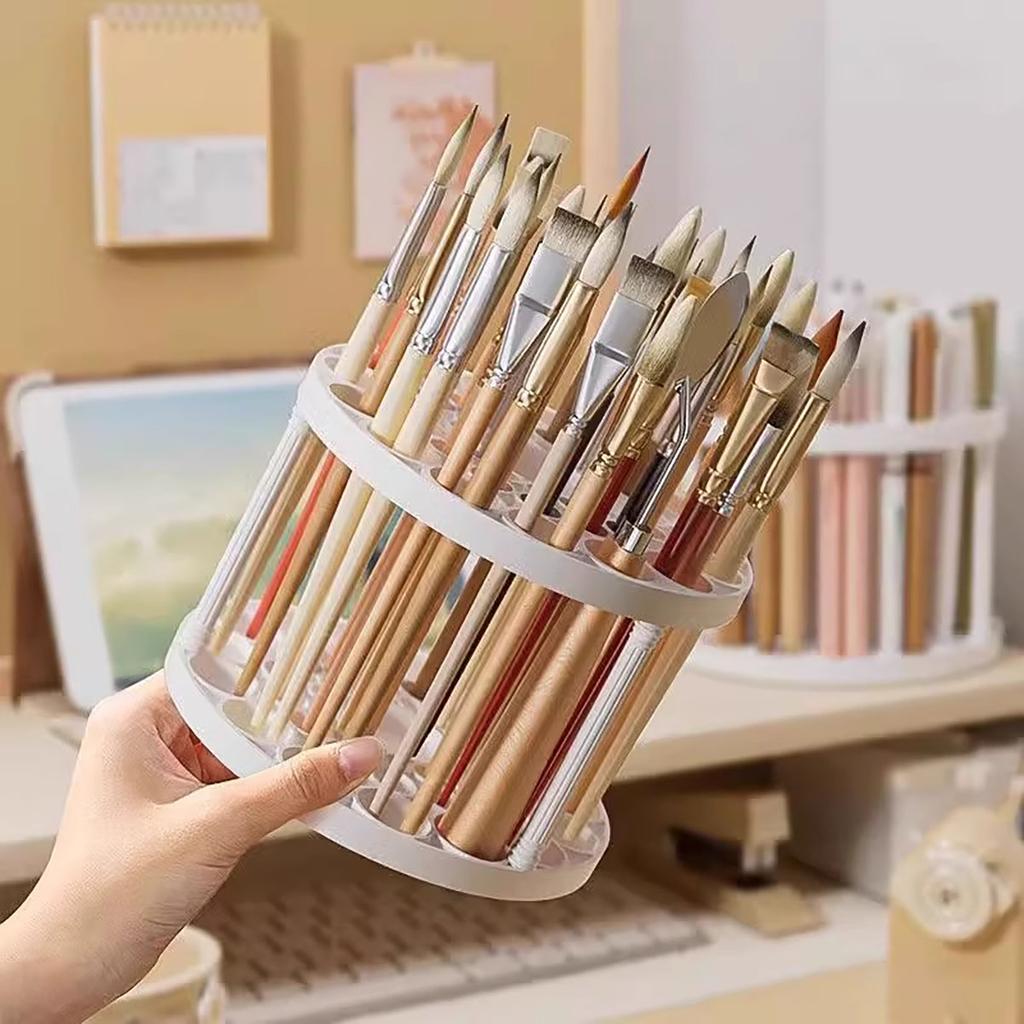 45 Hole Makeup Brush Storage Rack Brush Storage Box Detachable And Washable Circular Makeup Brush Holder Pen Holder