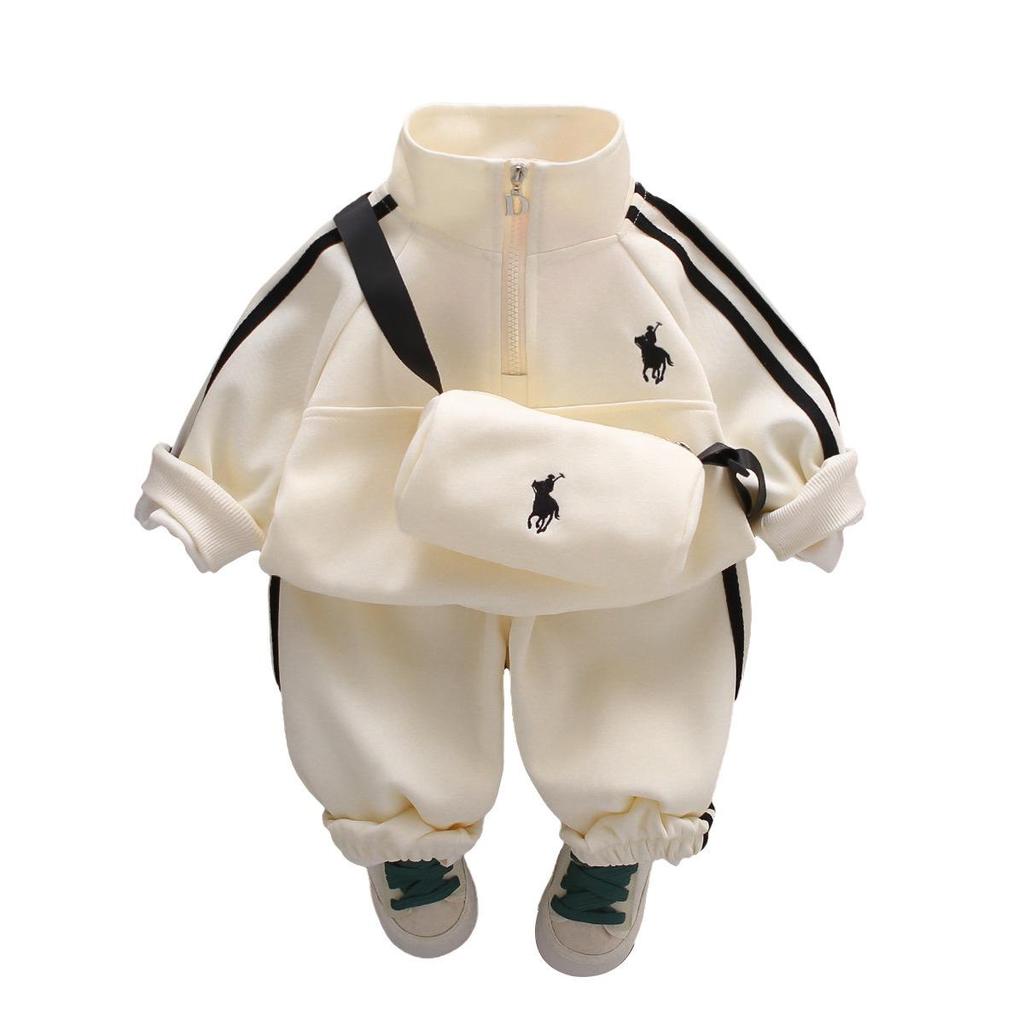 Boys' Embroidered Autumn Two-Piece Sportswear Set - 2025 New Style