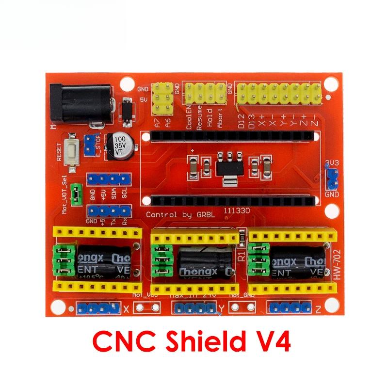 CNC Shield V3/CNC Shield V4 Плата расширения драйвера для гравировального станка / 3D-принтера / A4988 для arduino Набор для самостоятельной сборки