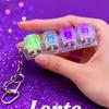 Silent Operation Light Up Keyboard Keychain Glowing Stress Relief Clicker LED Button  Decompression