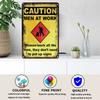 Caution Metal Tin Sign Vintage Metal Plaque Warning Slogan Retro Metal Posters Plate Signs Door Factory Home Wall Decor