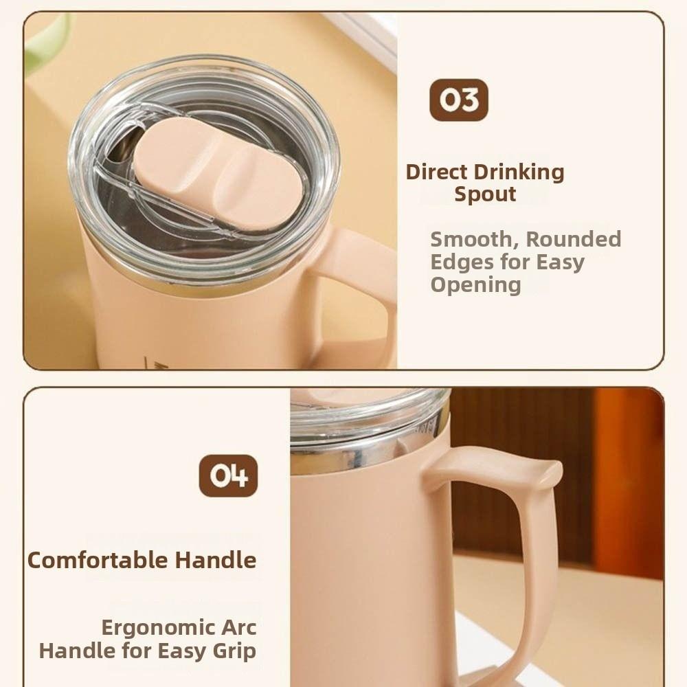 with Tea Filter Insulated Coffee Cup Large Capacity Water Cup Thermal Mug Students Gift