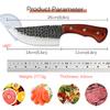 Chef's Knife Sharp Kitchen Knife Slicing Meat Beef Knife Boning and Dividing Stainless Steel Hand-forged Wooden Handle Butcher's Knife