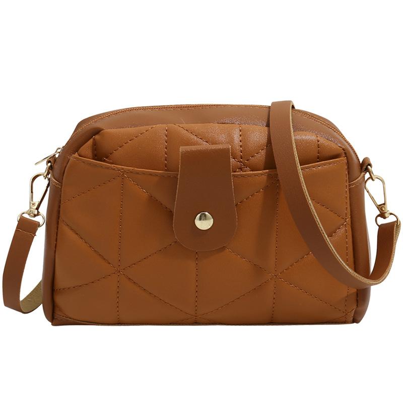 Rhombus Embroidery Camera Bag Fashion Small Bag Women's Crossbody Bag Trendy Versatile Mobile Phone Bag