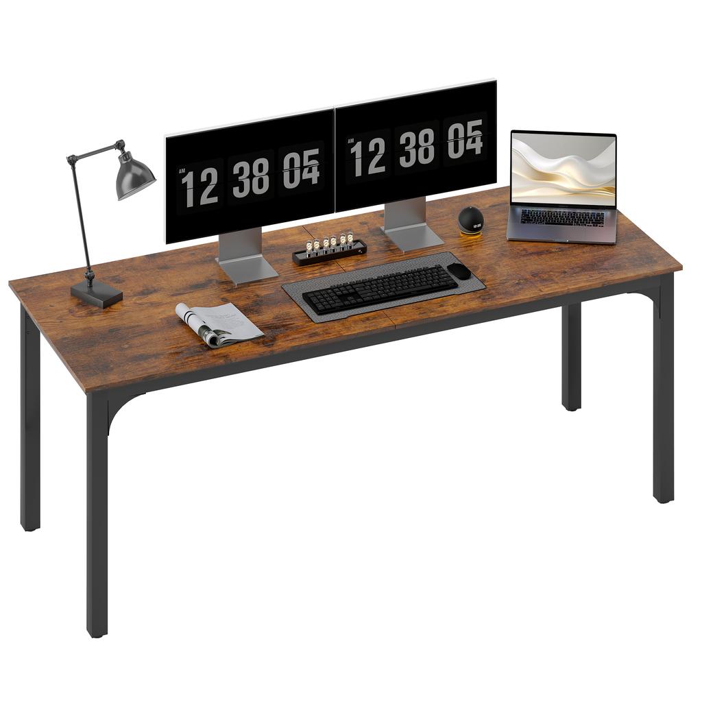Desk, Computer Table, Rustic Design, Plenty of Space, Particleboard, Brown