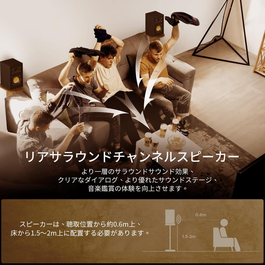 Starfavor Passive Bookshelf Speakers of Special Horn Design Provides Enhanced Compact Passive Speaker for and Studio P4-2-way (set 2), Bass, Home,