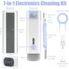 Электронный набор для чистки 7 в 1: для ноутбука, клавиатуры, Airpod, многофункциональный, с съемником колпачков клавиш, флакон для телефона, наушников