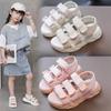 Girls Sandals 2025 Summer New Foreign Princess Shoes Girls Open-toed Beach Shoes Children Soft-soled Sports Sandals