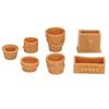 7 Pcs Dollhouse Flower Pot Resin Exquisite Miniature Simulation Flower Pot for DIY 1/12 Doll House
