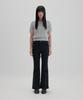 NONBLANK Raglan Half Sleeve Collar Crop Knit_Grey