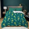 Korean Simple Three-Piece Set Love Leaf Kit Quilt Cover Bedding