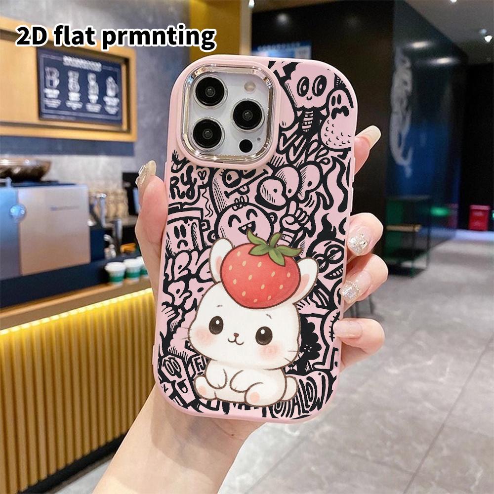 Phone Case: 2D flat design suitable for iPhone 18 17 16 15 14 13 Pro protective case, couple style, simple and cute, Christmas and Halloween gift