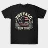 Мужская черная футболка с принтом Buffalo Bills Печать на бумаге для трансфера без вырезания Хлопковая футболка