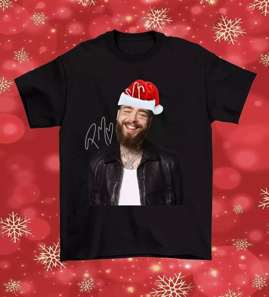 Редкая футболка Merry Christmas Post Malone Унисекс Размер S-4XL Унисекс Футболка