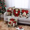New Retro Nostalgic Style Christmas Pillow Cover Christmas Gift Garland Embroidered Cushion Cover Warm Atmosphere Pillow Cover