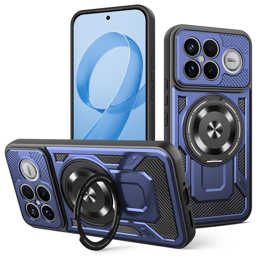 Для Xiaomi Poco F8 Ultra / Redmi K90 Pro Max 5G Магнитный чехол Вращающаяся подставка Чехол для телефона из ТПУ + ПК