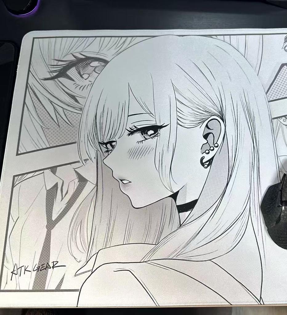 Оригинальный большой нейтральный коврик для мыши ATK Dream Anime Сбалансированный для FPS Специально для киберспортивных игр и офиса Подарок в стиле Valorant