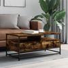 VidaXL Coffee Table Smoked Oak 100x51x45 Cm Engineered Wood 835286