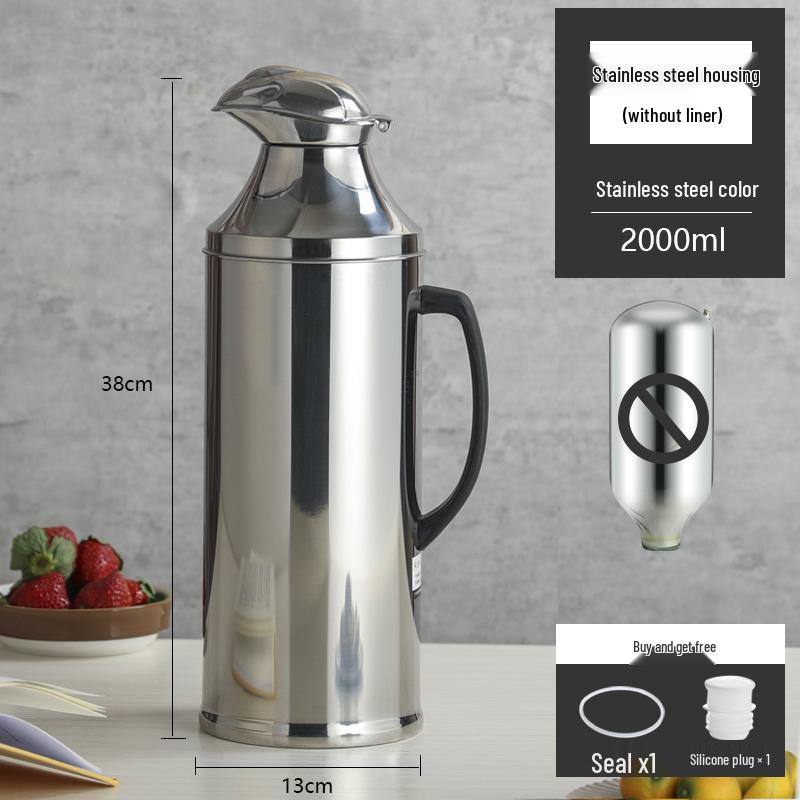 Stainless Steel Electric Kettle and Thermos Flask - Large Capacity, Insulated Water Bottle for Dorm or Home.