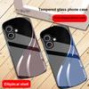 Текстура кожи высокого класса Для iPhone 17 16 15 14 13 Plus 12 mini 11 Pro Max XR Xs Max X 7 8 6S 22 20 Эллиптический стеклянный чехол для телефона