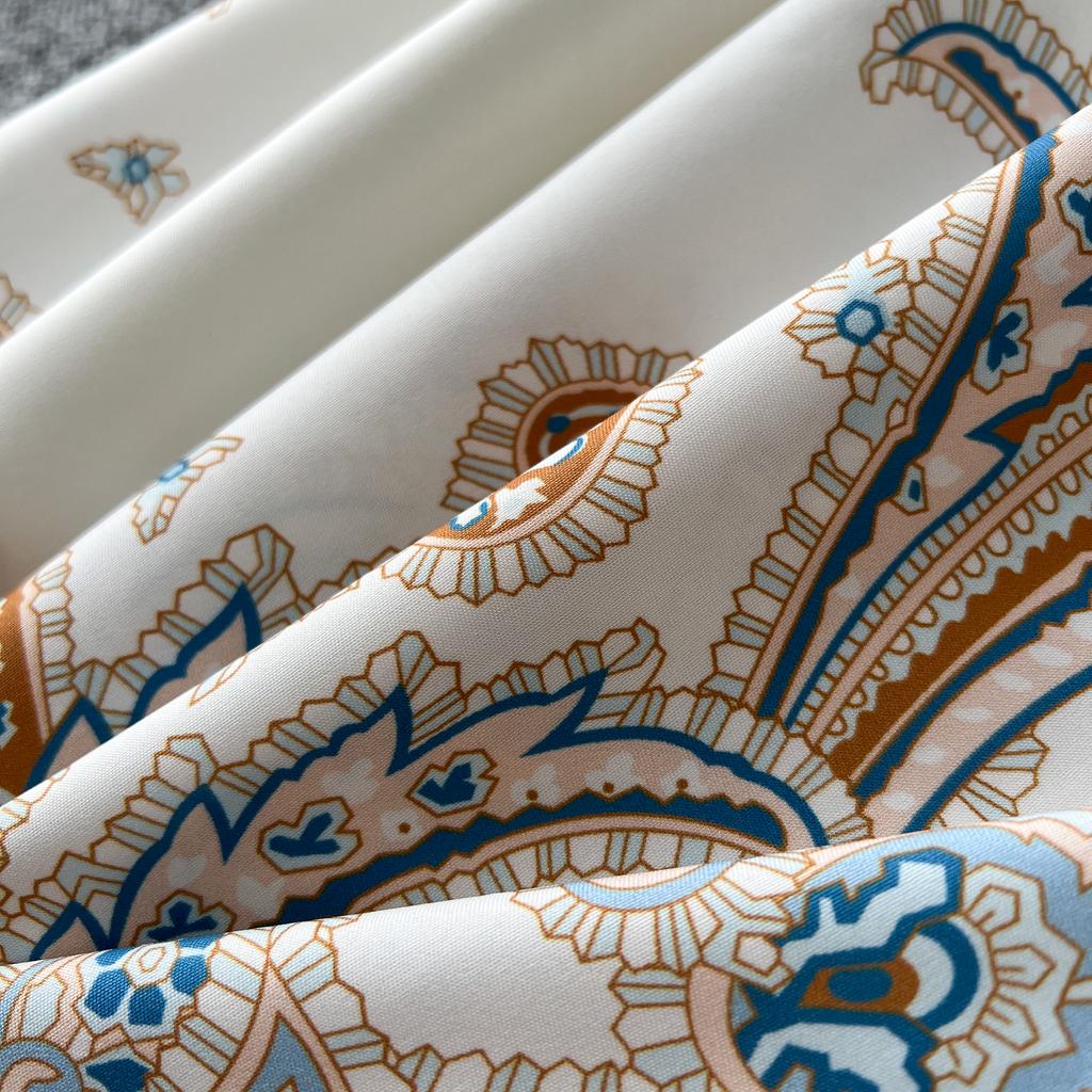 Элегантное длинное платье во французском стиле ретро, женские вечерние платья в придворном стиле с принтом пейсли, женские тонкие длинные платья трапециевидной формы с v-образным вырезом