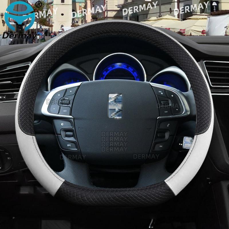 For Citroen DS4 DS 4 I II 2010~ Car Steering Wheel Cover PU Leather Non-slip Auto Accessories