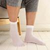 New Solid 5pair Business Mens Summer Socks Thin Silk High Elastic Nylon Breathable Casual Short Crew Socks Male Cool Socks