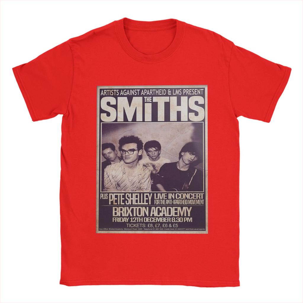 The Smiths    Футболки для мужчин 1986 Финальный концерт Новинка Чистые Футболки Круглый вырез Короткий рукав Футболки Идея для подарка Одежда