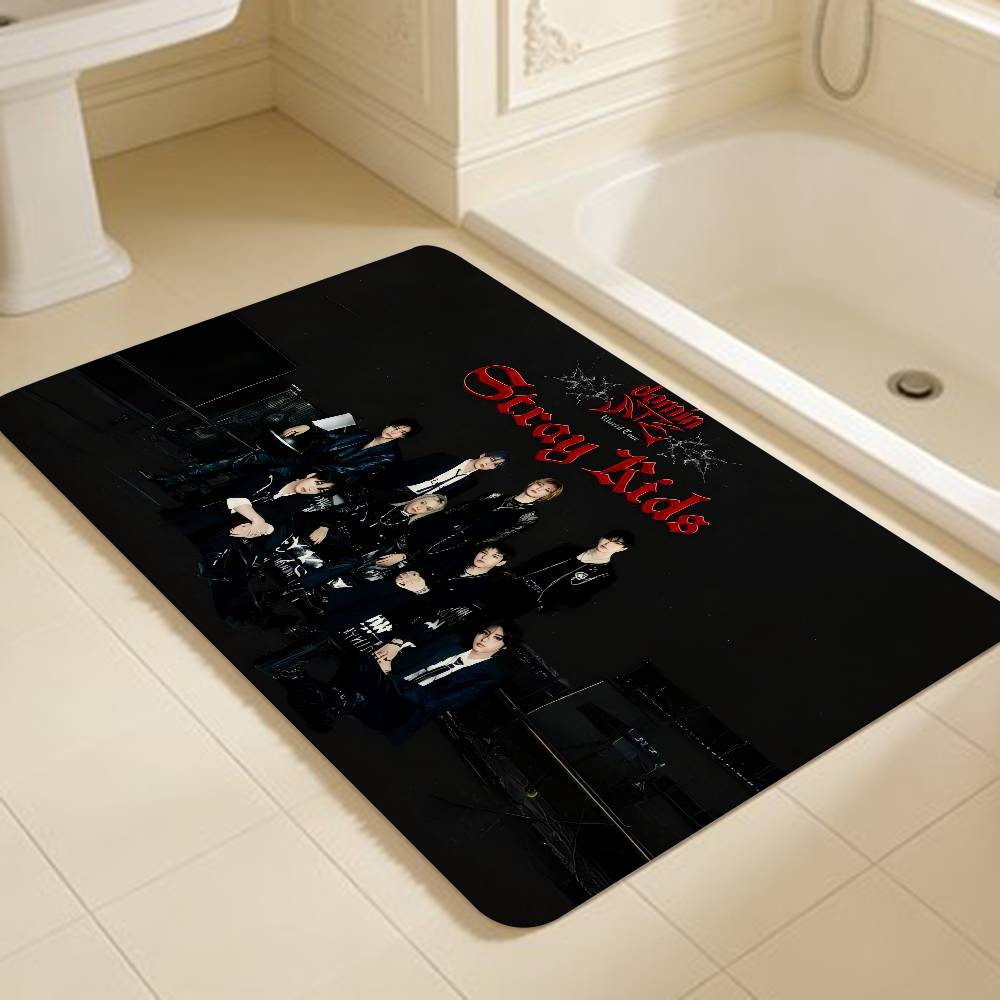 S-Stray COOL K-Kids Kpop Hallway Carpet Washable Non-Slip Living Room Sofa Chairs Area Mat Kitchen Doormat Area Rug