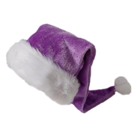 Santa Hat for Adults Unisex Velvet Comfort Extra Thicken Xmas Hat Christmas New Year Festive Party Decorative Holiday Hat