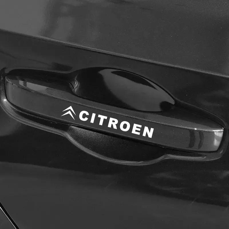 4PCS Car Door Handle Sticker Car Logo Decoration Decal For Citroen C2 C3 C4 C5 C6 C1 DS3 DS4 DS5 DS7 Xsara Berlingo Saxo Picasso ait256