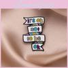 Creative Cartoon Letter Enamel Brooch Personalized Cute Simple English Design Metal Badge