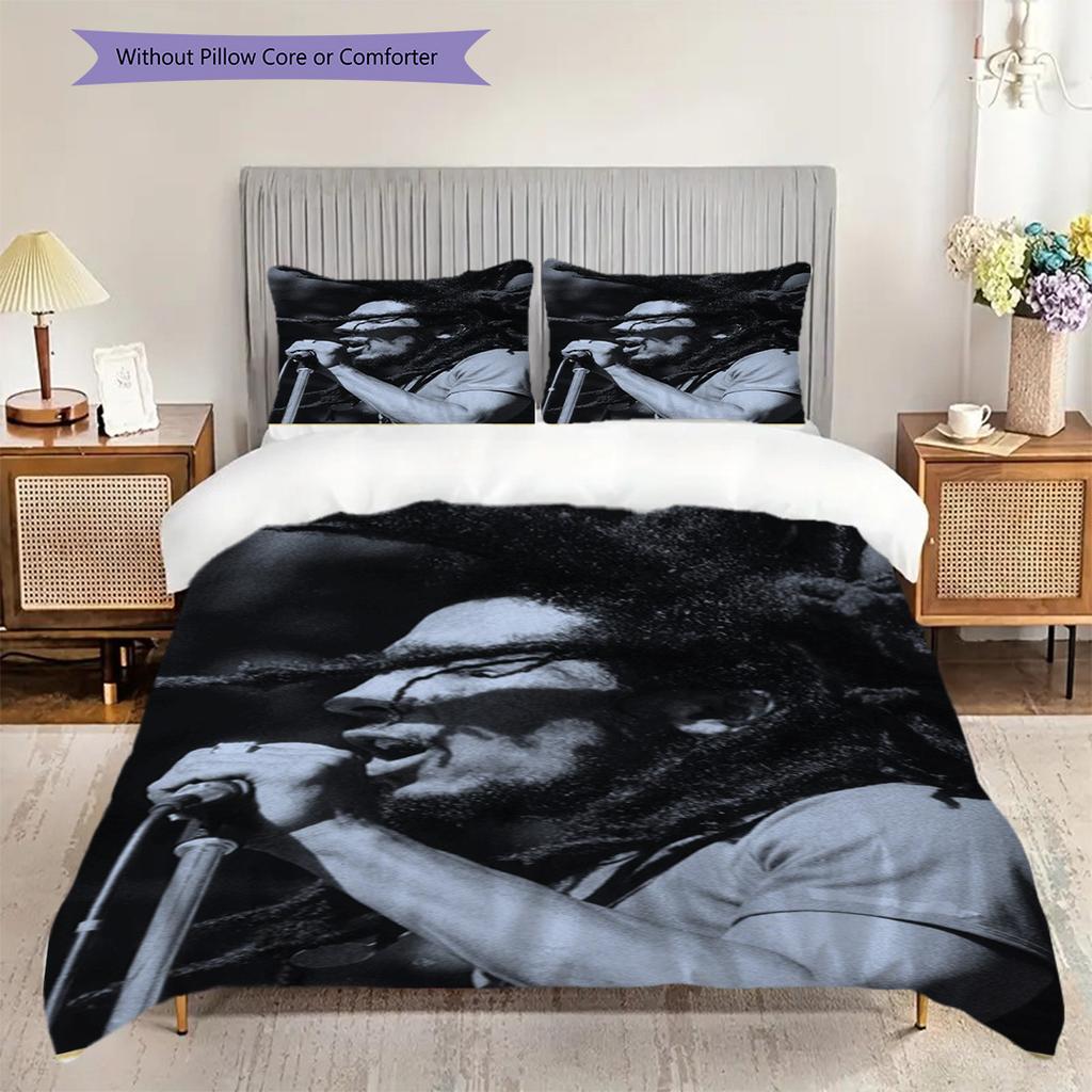 Bob Marley Live Stage Bedding 1 Duvet Cover 2 Pillowcase Without Core Soft And Comfortable Duvet Cover And Pillowcase Bedding Set