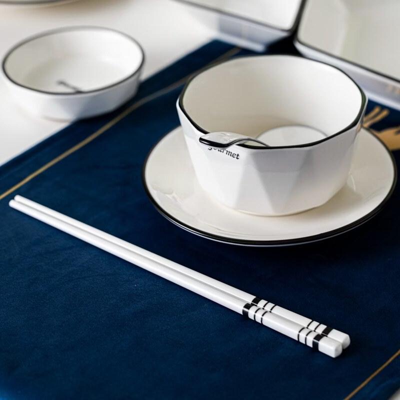 Скандинавский керамический сервировочный набор из нескольких секций в форме веера