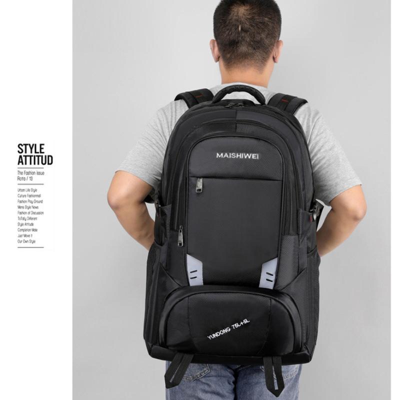 Рюкзаки большой емкости на открытом воздухе, 60 л/80 л. Износостойкая оксфордская дорожная сумка с двусторонней молнией. Унисекс. Спортивная сумка для отдыха. Сумка для багажа. Рюкзаки для студентов колледжа.