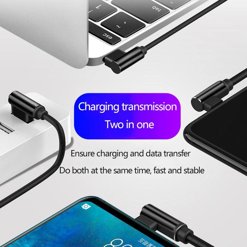 Угловой кабель 91 градус, 11 Вт, USB на Type-C, быстрая зарядка, для Huawei Mate 11 11 11 Xiaomi Samsung, USB Type-C, кабель для быстрой зарядки и передачи данных