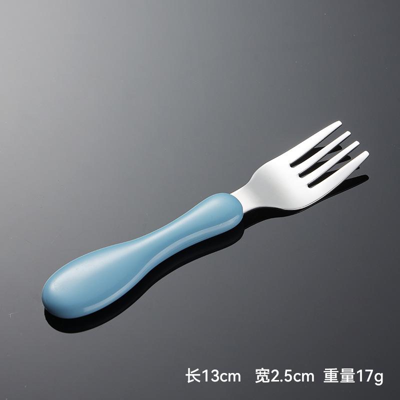 Детский портативный набор вилок и ложек из нержавеющей стали 304, столовые приборы для матери и ребенка, маленькая ручка в форме тыквы, короткая ручка из АБС-пластика