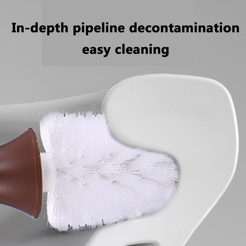 Cute Toilet Cleaning Brush Giraffe Shape Toilet Brush and Holder Long Handle Toilet Scrubber for Toilet Cleaning