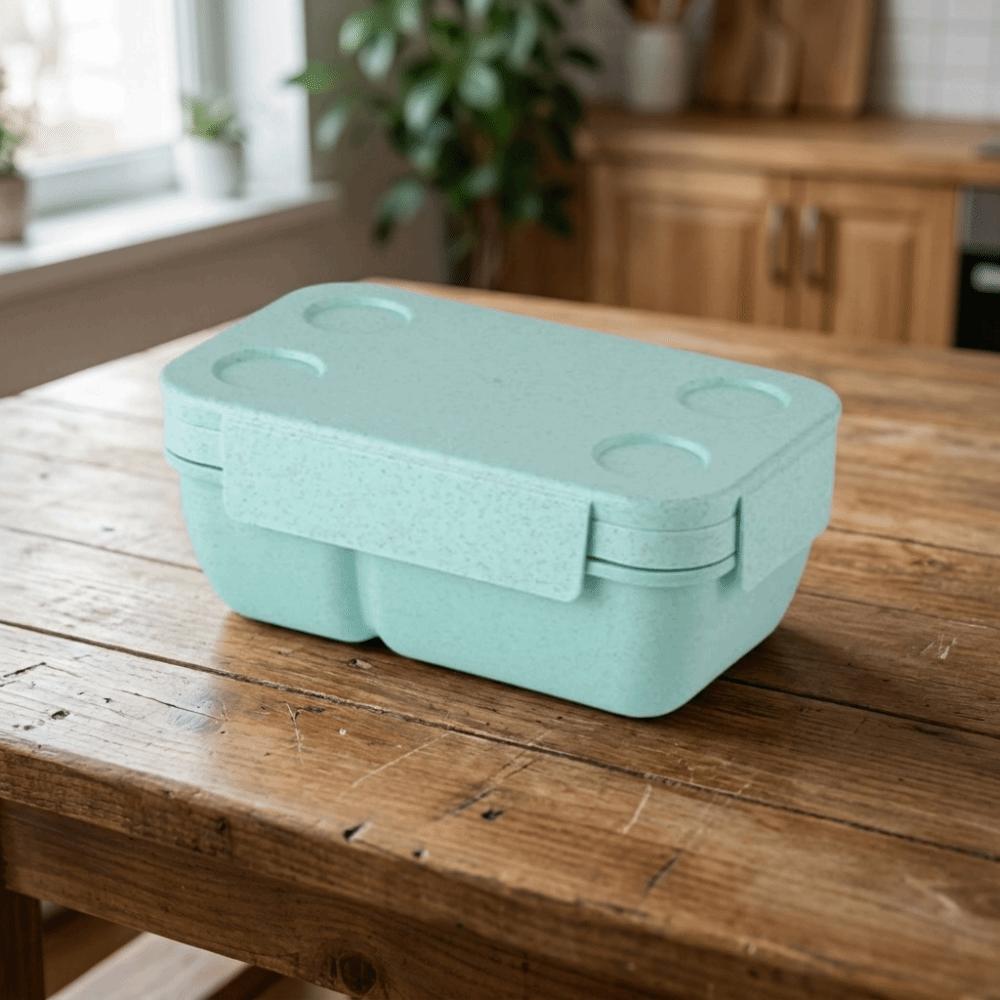 Wheat Straw Double-layer Lunch Box Food Grade Lunch Container Picnic Box Fresh-keeping Fruit