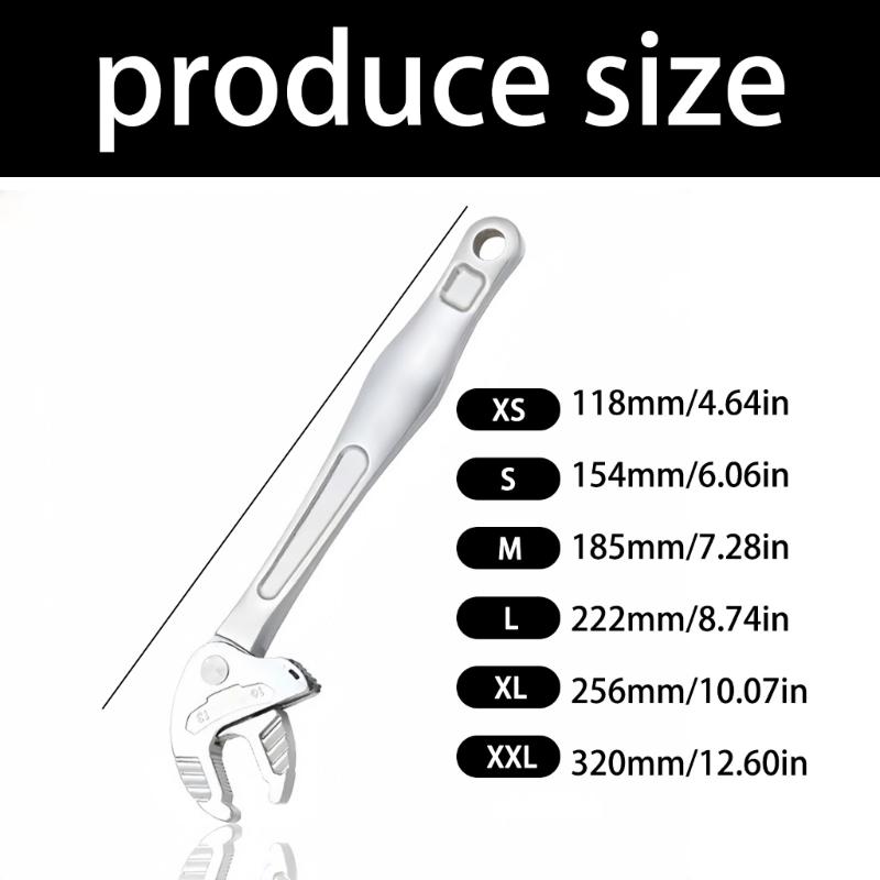 Практичный регулируемый гаечный ключ с поворотной на 360 градусов губкой, промышленный инструмент для крепежа для промышленных болтов и механических применений