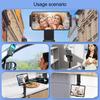 Airplane Phone Holder Mount Multi-Angle Adjustment Phone Mount Anti-slip Hands-free Travel Phone Clip Stand for Flying
