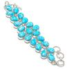 Larimar Pear Shape Gemstone Bracelet Amazing Adjustable Link Handmade Jewelry 9"