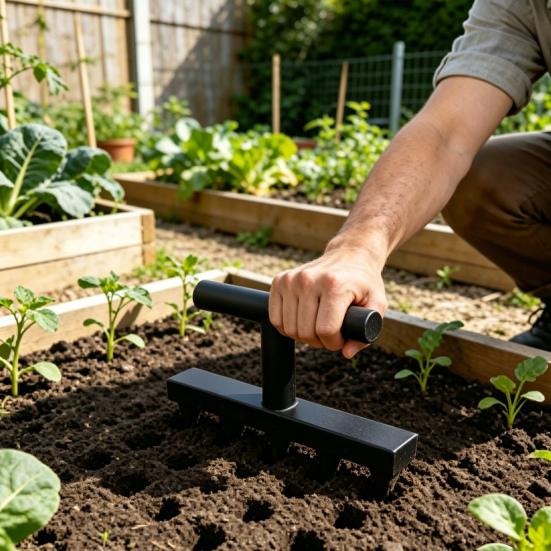 jijijing 3D Printed Seeder, One-Piece Molding Hole Making Impact-Resistant Ergonomic T-Shaped Grip Gardening Seeds Sowing Tool