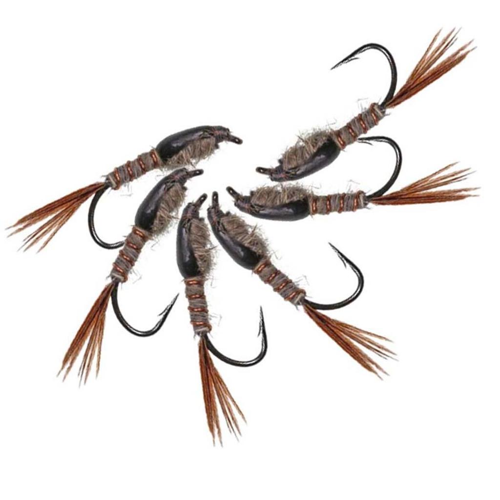 5-30 шт. быстро тонущая черная спинка кроличьих ушей, вольфрамовая бусина, голова нимфы, мухи, форель, приманки для рыбалки нахлыстом #10