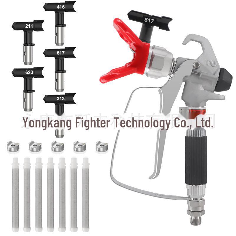 Комплект безвоздушного распылителя высокого давления: Форсунка, седло «утконос», труба, фильтр распылителя, удлинительный стержень.