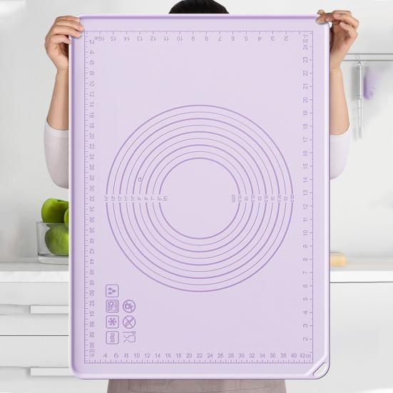 Kneading Pad Scale Design Dough Rolling Mat Convenient Silicone Non-Stick Pastry Mat for Home Kitchen