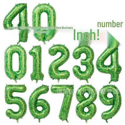 40-дюймовый зеленый клетчатый алюминиевый шар для украшения детской вечеринки по случаю дня рождения в военной тематике