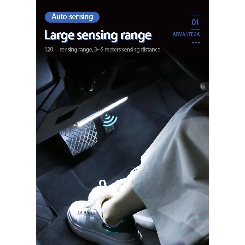 SEAMETAL Wireless Led Sensor Light for Car Trunk Adjustable Brightness Motion Sensing Light 3-Color USB Charging Night Lamp